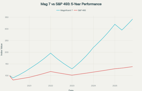 Mag7 vs S&P 493 5-Year Performance